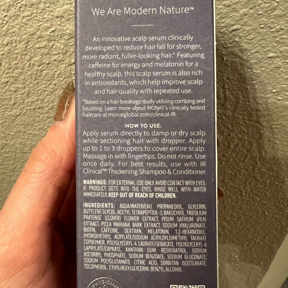 New in box Monat IR CLINICAL scalp serum.